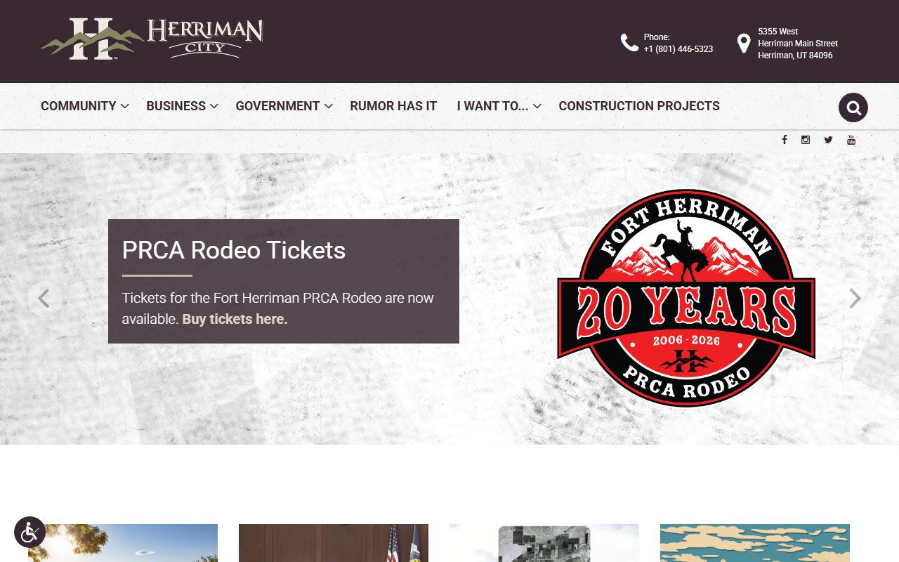 Herriman City official website for local resources