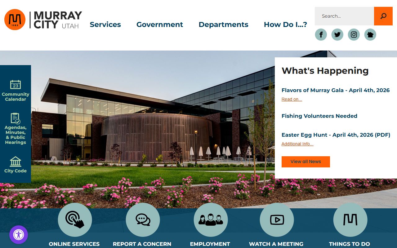 Murray City official website for local resources