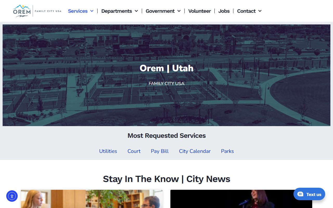 Orem City official website for Orem unclaimed money resources
