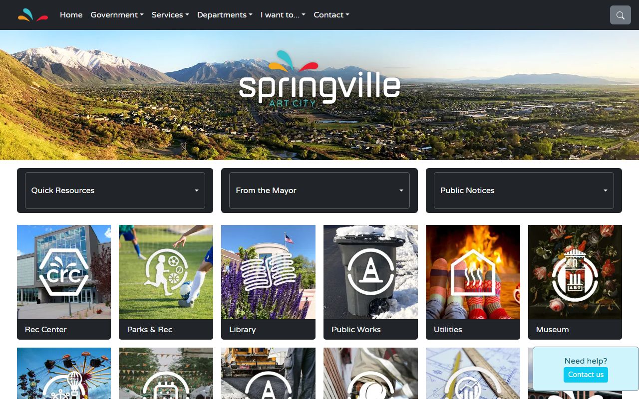 Springville City official website for Springville unclaimed money resources