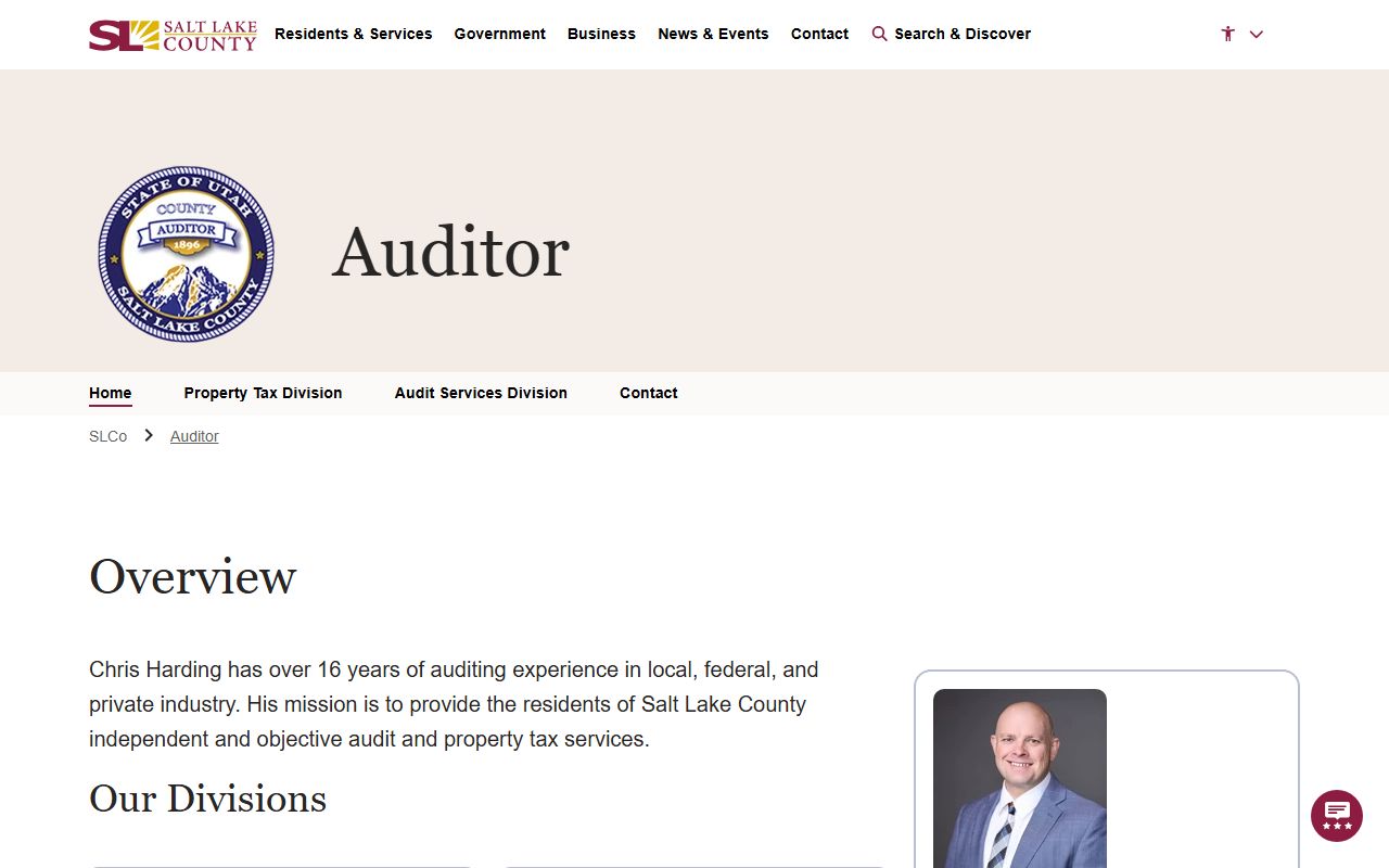 Salt Lake County Auditor records for unclaimed money claim documentation