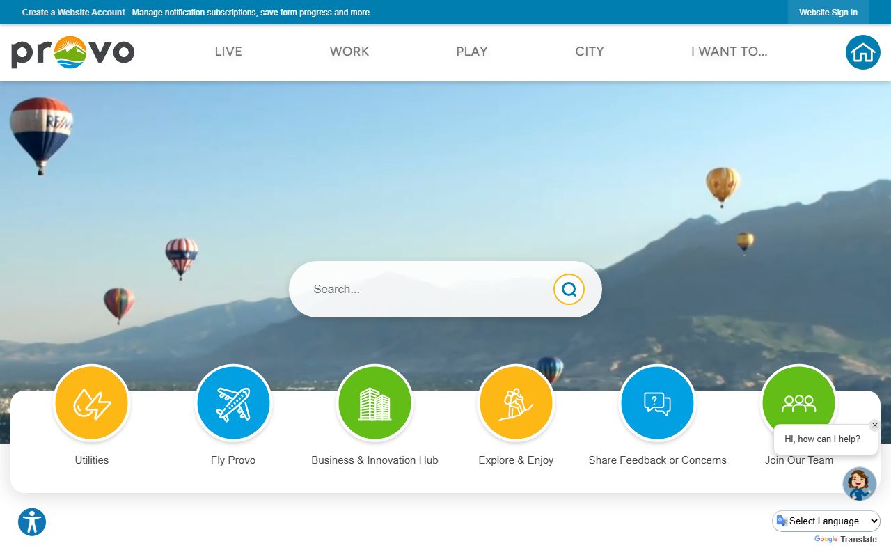Provo City official website - county seat of Utah County