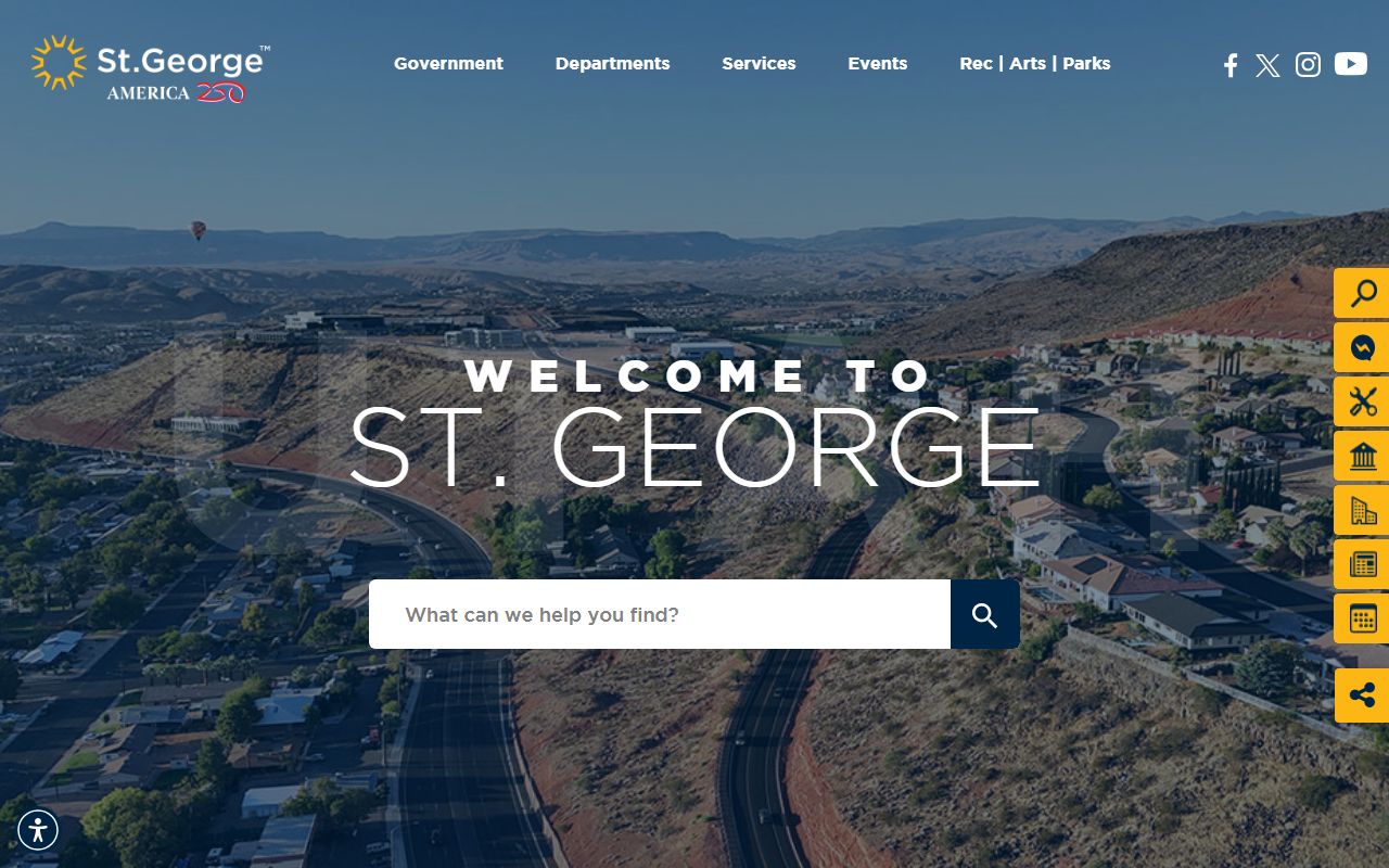 St. George City official website - county seat of Washington County