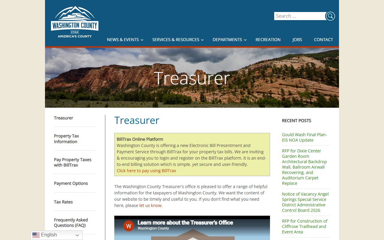 Washington County Treasurer official website