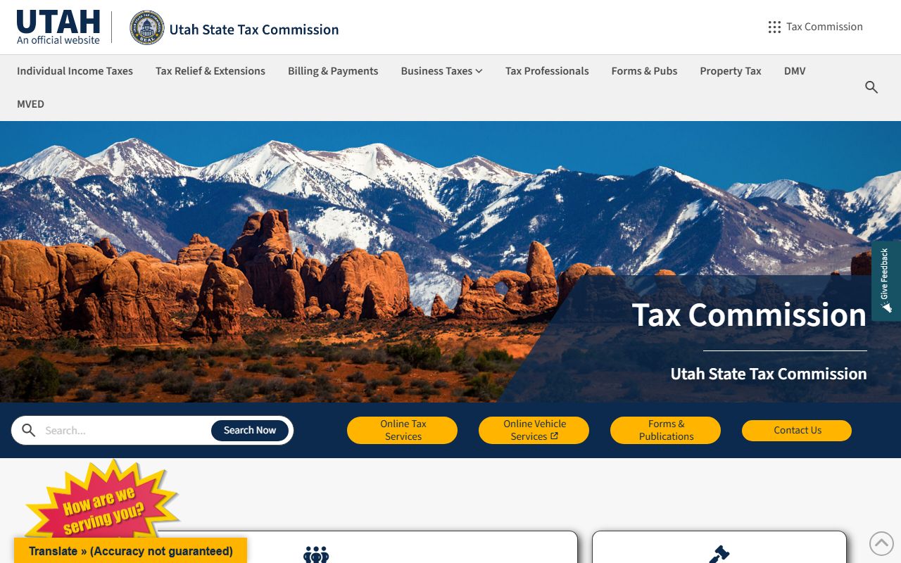 Utah State Tax Commission website for tax refund status and unclaimed refunds